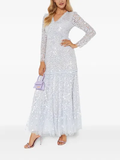 Needle & Thread Isabella Sequinned Maxi Dress In Blue