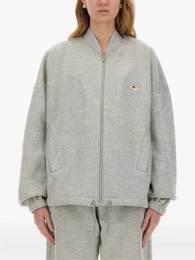 Fiorucci Zippered Sweatshirt Angel In Gray