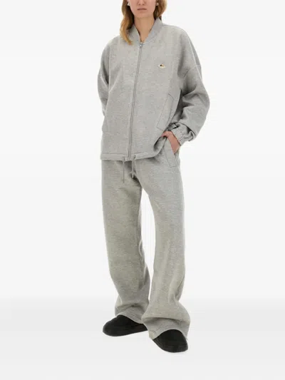 Fiorucci Zippered Sweatshirt Angel In Gray