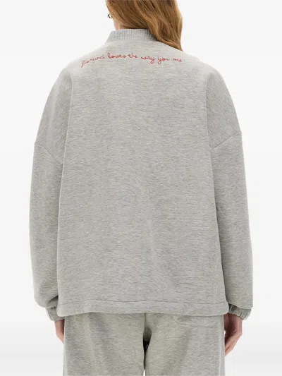 Fiorucci Zippered Sweatshirt Angel In Gray