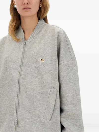 Fiorucci Zippered Sweatshirt Angel In Gray