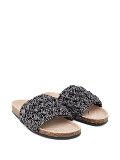 Jw Anderson Woven Sandals In Black