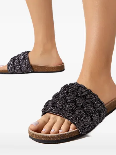 Jw Anderson Woven Sandals In Black