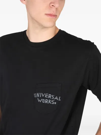 Universal Works Pocket T-shirt In Black
