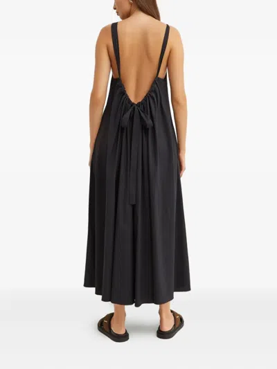 Max Mara Romea Sleeveless Tie-strap Midi Dress In Multi