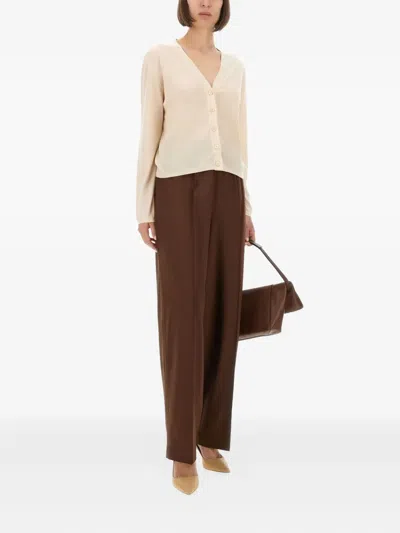 Fabiana Filippi Elasticated-waistband Wool Trousers In Multi