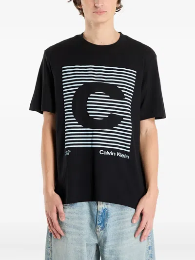 Calvin Klein Graphic-print T-shirt In Black