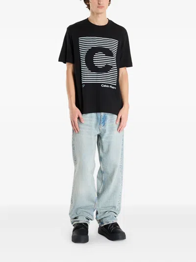 Calvin Klein Graphic-print T-shirt In Black
