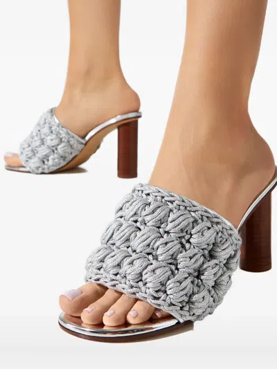 Jw Anderson 90mm Braided Heeled Sandals In Multi