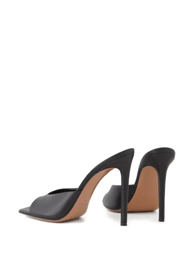 Paris Texas 105mm Square Toe Heeled Sandals In Black