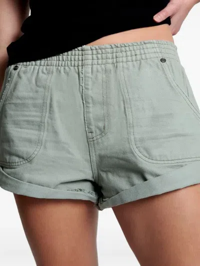 One Teaspoon Elasticated Shorts In Green