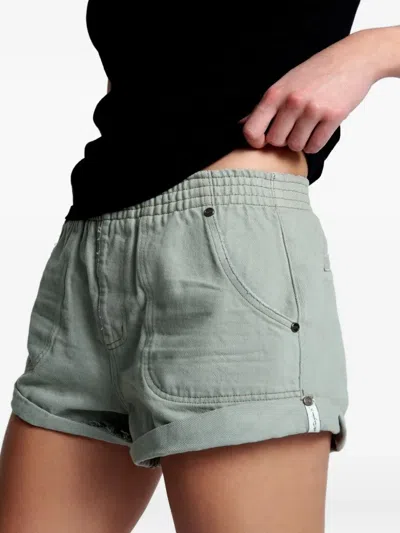 One Teaspoon Elasticated Shorts In Green