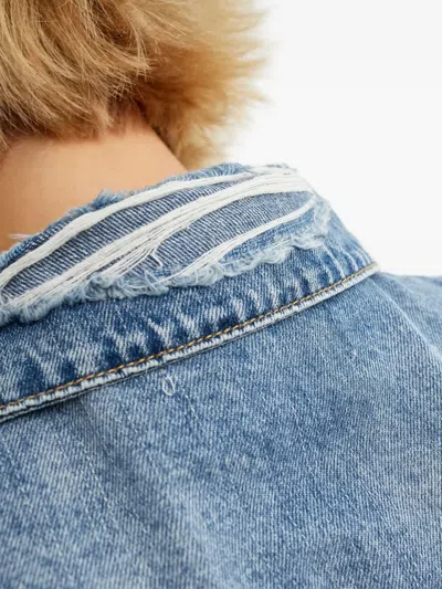 One Teaspoon Buttoned Flap-pocket Shirt In Blue