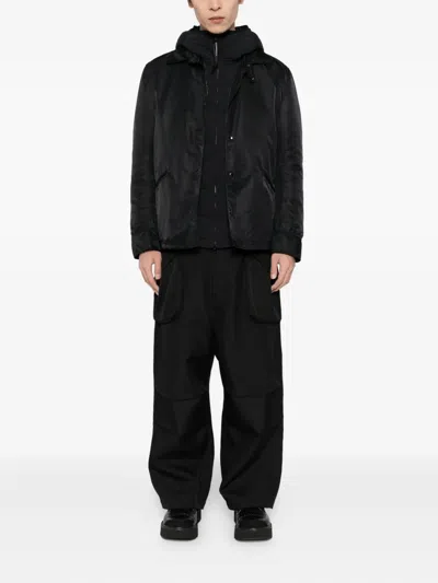 Junya Watanabe Man X C.p. Company Hooded Jacket In Black