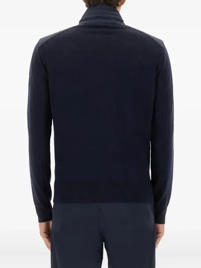 Belstaff Kelby Padded-detail Cardigan In Blue