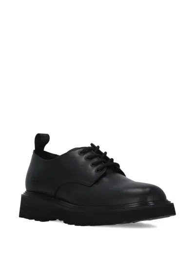 Woolrich Chunky Sole Lace-up Shoes With Pull Tab In Black