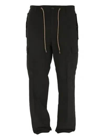 Aspesi Drawstring Trousers In Black