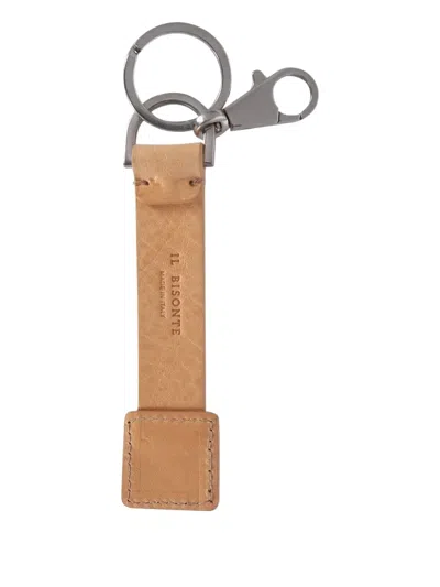 Il Bisonte Leather Keyring In Brown