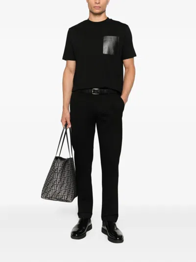 Karl Lagerfeld Chest-pocket T-shirt In Black