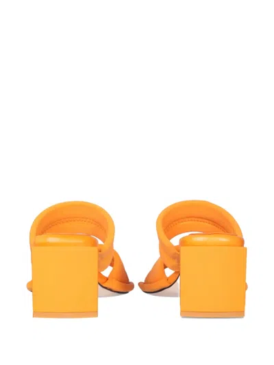 Miista Strap Heeled Sandals In Orange