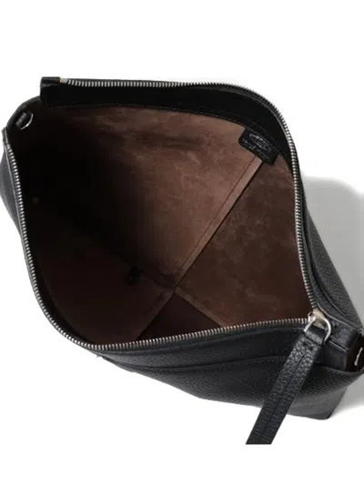 Tod's Medium Leather Document Holder In Black