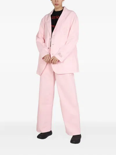 Raf Simons Women's Logo Patch Jacket In Pink