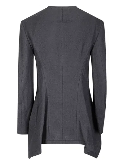 Yohji Yamamoto Zip-up Wool Jacket In Black
