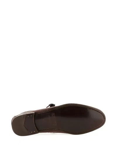 Hereu Moccasin Mary Jane Lorea Supple Shiny In Burgundy