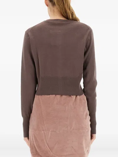 Vivienne Westwood Cardigan Bea In Misto Cotone Marrone  Donna In Brown