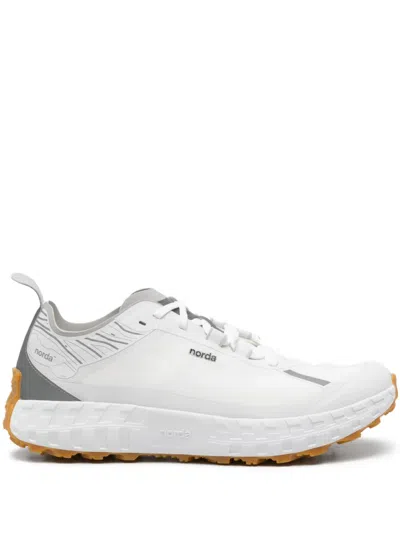 Norda Arnitel White Trail Running Sneaker In Animal Print