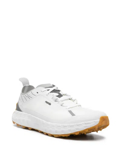 Norda Arnitel White Trail Running Sneaker In Animal Print