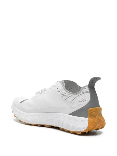 Norda Arnitel White Trail Running Sneaker In Animal Print