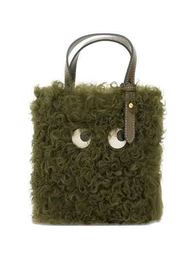 Anya Hindmarch Eye Motif Tote Bag With Adjustable Strap In Green