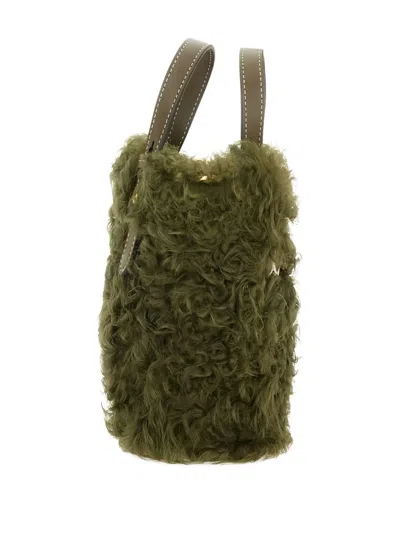 Anya Hindmarch Eye Motif Tote Bag With Adjustable Strap In Green