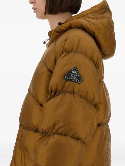 Pyrenex X Nitty Gritty Stellar Hooded Down Jacket In Brown