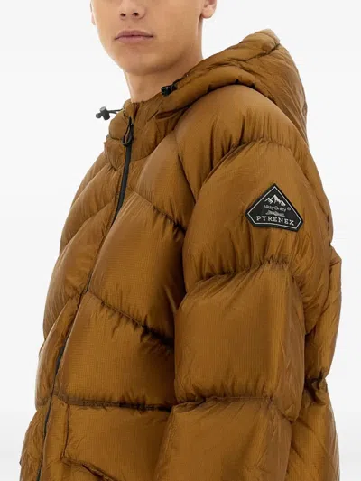 Pyrenex X Nitty Gritty Stellar Hooded Down Jacket In Brown