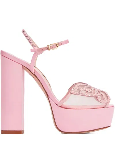 Sophia Webster 130mm Farfalla Sandals In Pink