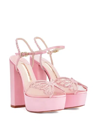Sophia Webster 130mm Farfalla Sandals In Pink