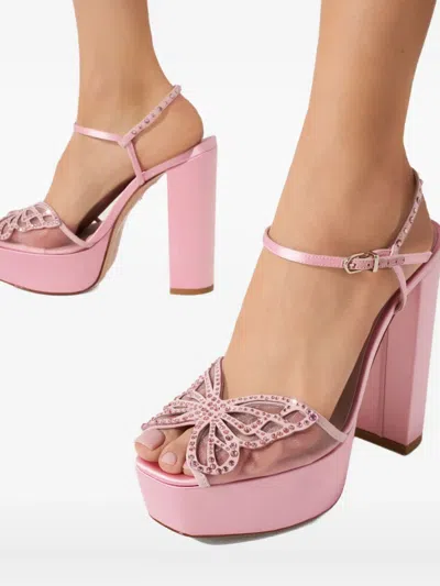 Sophia Webster 130mm Farfalla Sandals In Pink