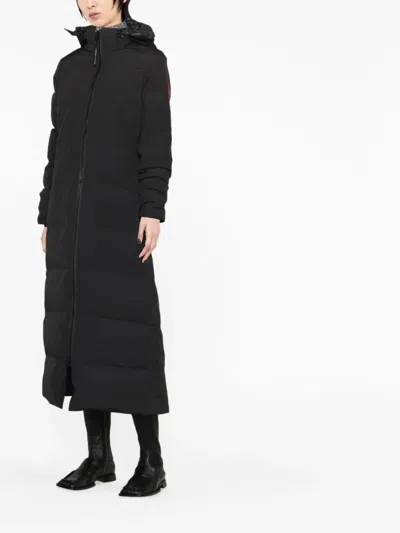 Canada Goose Mystique Padded Parka Coat In Black