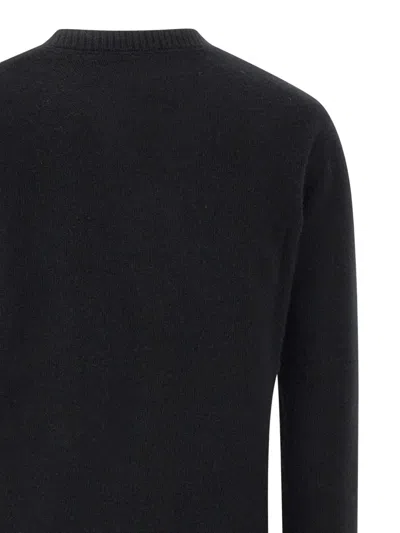 Mc2 Saint Barth Embroidered Crew Neck Knitted Top In Black
