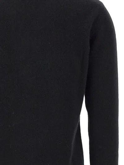 Mc2 Saint Barth Embroidered Crew Neck Knitted Top In Black