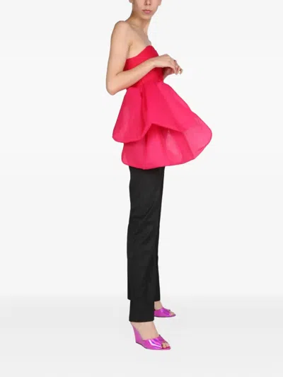 Anouki Fuchsia Solid Strapless Top In Pink