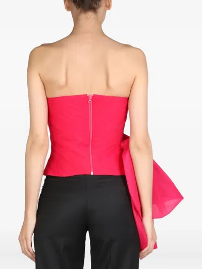 Anouki Fuchsia Solid Strapless Top In Pink