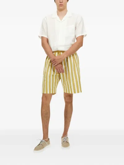 Paul Smith Striped Shorts In Yellow