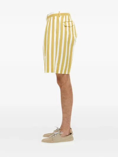 Paul Smith Striped Shorts In Yellow