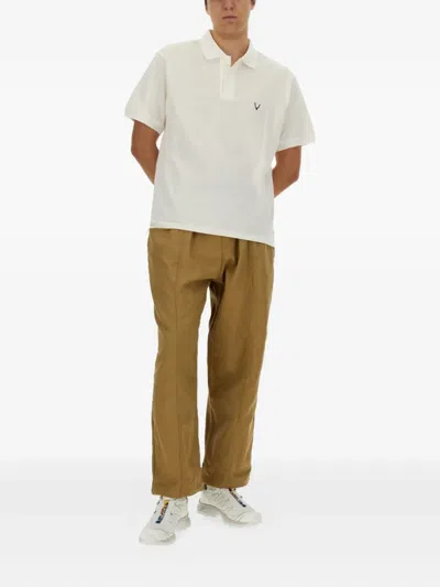 South2 West8 Embroidered Polo Shirt In Neutral