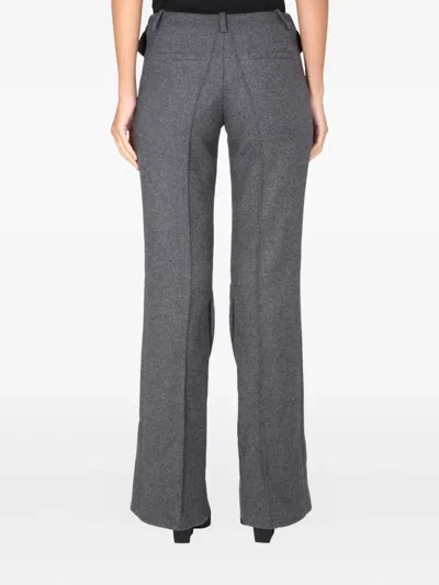 The Mannei Structured Pants Featuring Peaked Lapels In Gray