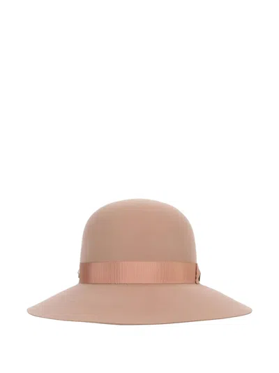Helen Kaminski Wide-brim Hat With Ribbon Band In Brown