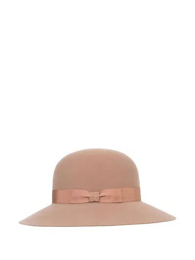 Helen Kaminski Wide-brim Hat With Ribbon Band In Brown